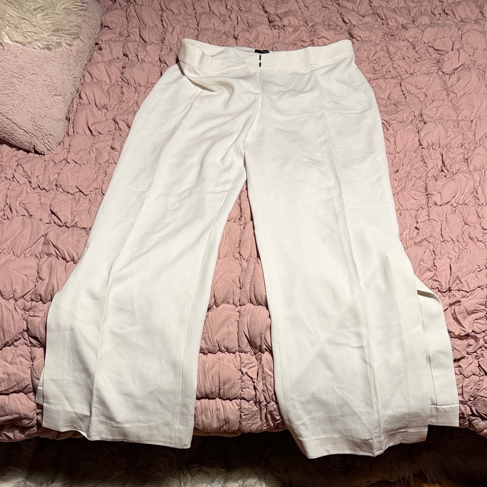Theory White Wide Leg Women's Pants